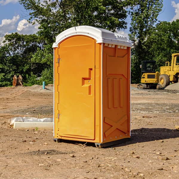 do you offer hand sanitizer dispensers inside the portable restrooms in Lakeside Park